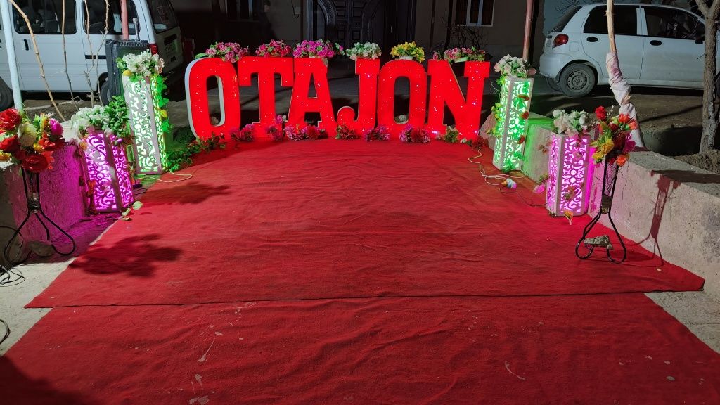 Otajon onajon  harflari dekoratsiya