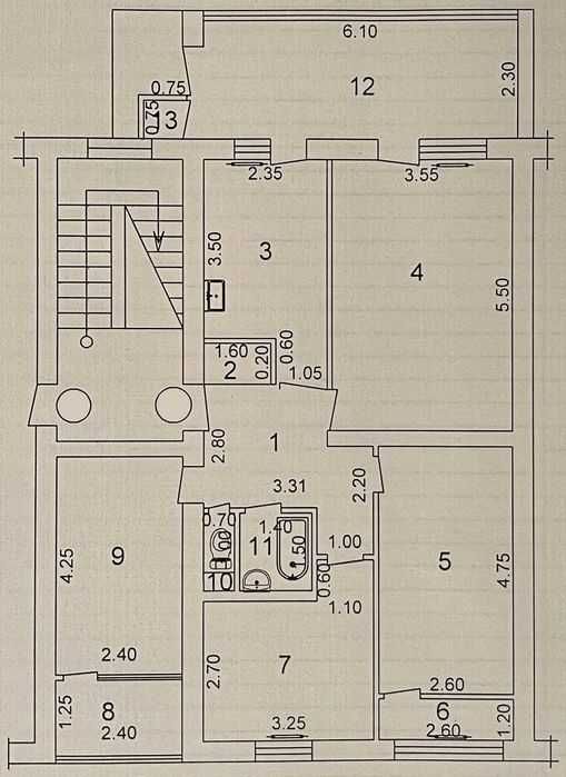 Ц-2 ,4 комнаты , 3 этаж. Вторая линия .Кирпич. Центр. Тишина.