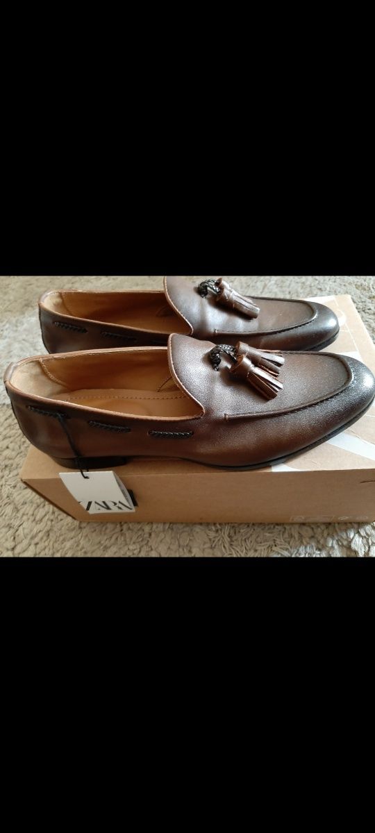 Mocasini Zara din piele boxy,modell Dsquared2i,40