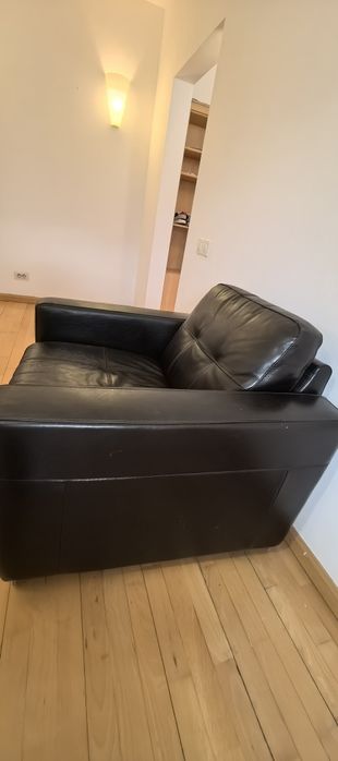 Fotoliu piele neagra