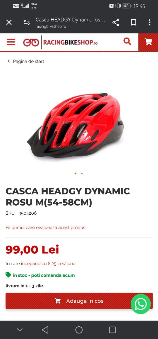 Cască bicicleta MTB Headgy Dynamic, M 54-58 cm, reglabila