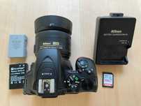 DSLR камера Nikon D5500 с обектив AF-S Nikkor 35mm F/1.8 G + 256Гб