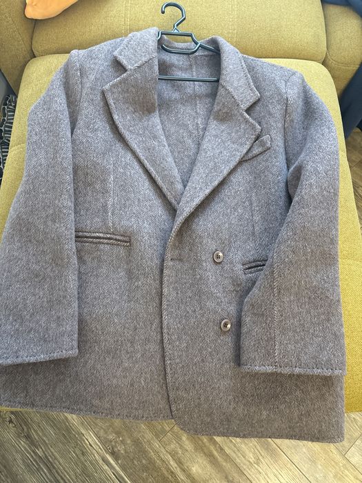 Пальто-пиджак оверсайз шерсть