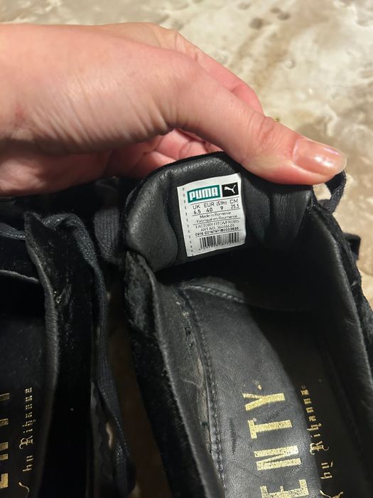 Adidași PUMA x Fenty by Rihanna Creepers Catifea Neagră, Mărimea 40