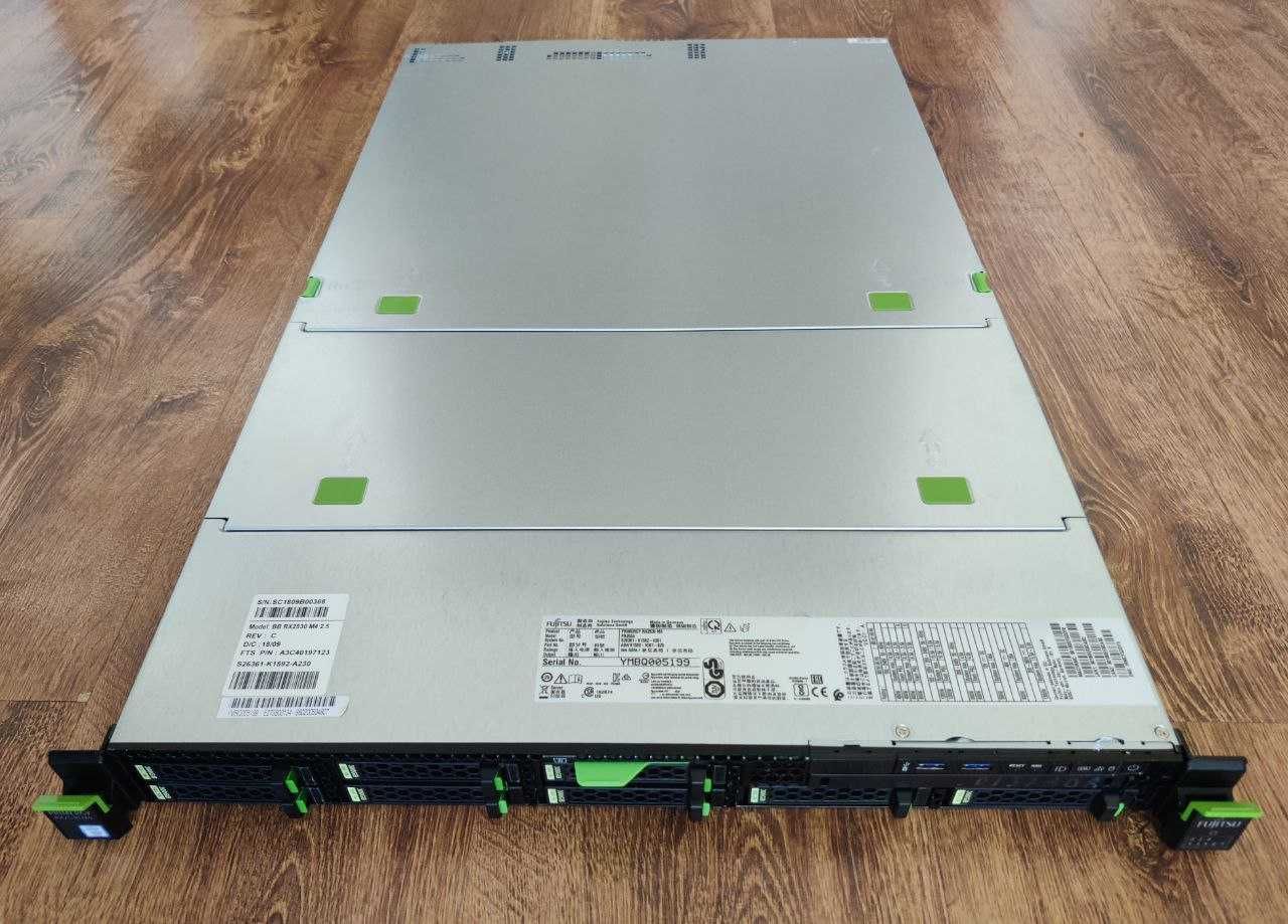 Сервер Fujitsu RX2530 M4, 2xPlatinum 8168 [48c/96th], 512GB RAM, 6.2TB