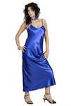 Neglijeu dama sexy lung satin lenjerie lux pijama femei camasa noapte