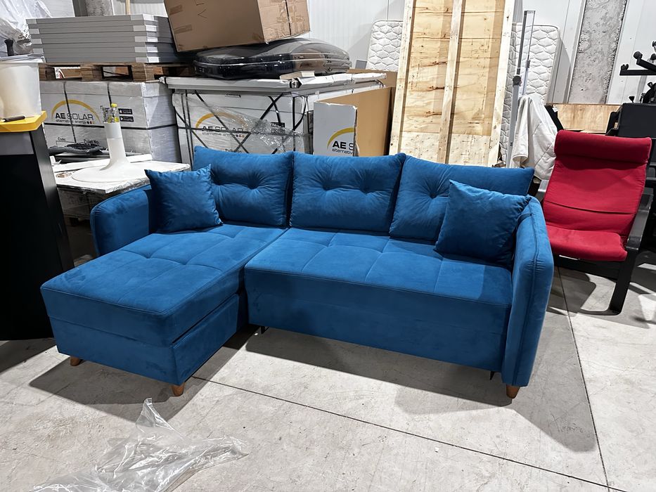 Ъглов диван с функция сън и ракла – наличен на склад – 590лв.