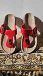 Șlapi/Sandale roșie flip flops cu talpa de plută nr 39