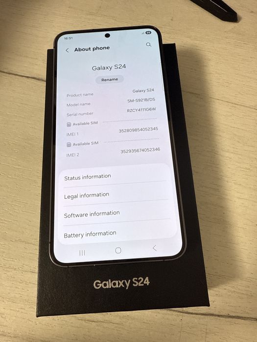 Samsung S24 256Gb ca Nou 18 cicluri incarcate