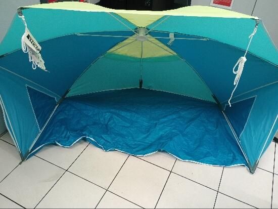 Adăpost umbrelă plajă Iwiko 180 albastru - produs resigilat Decathlon