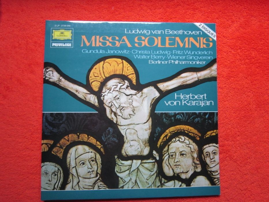 vinil 2xLP Beethoven ‎Missa Solemnis Karajan, made in France 1966