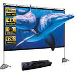 Artlii 120инчов  Екран с стойка за  проектор 4K 16:9 HD