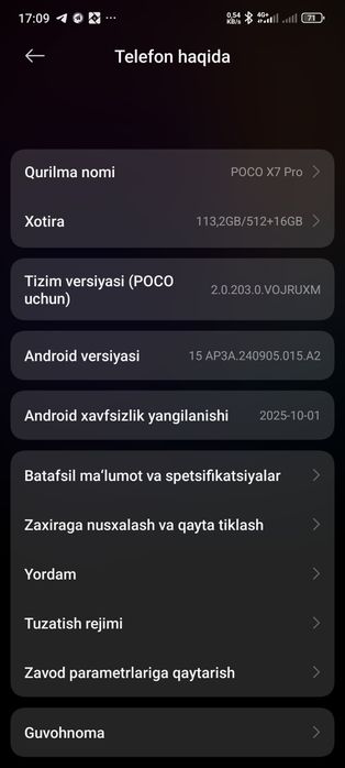 Idyal sastanyada poco x7 pro.  12/512 GB