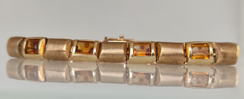 Bratara aur 14k cu citrine 23gr