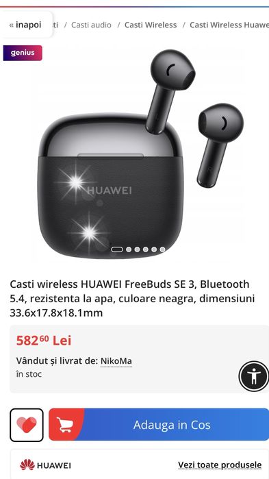 Casti huawei free buds se 3