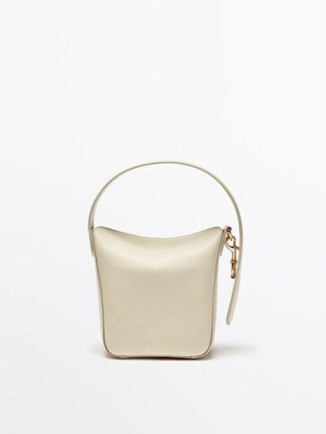 Geanta piele nappa Massimo dutti