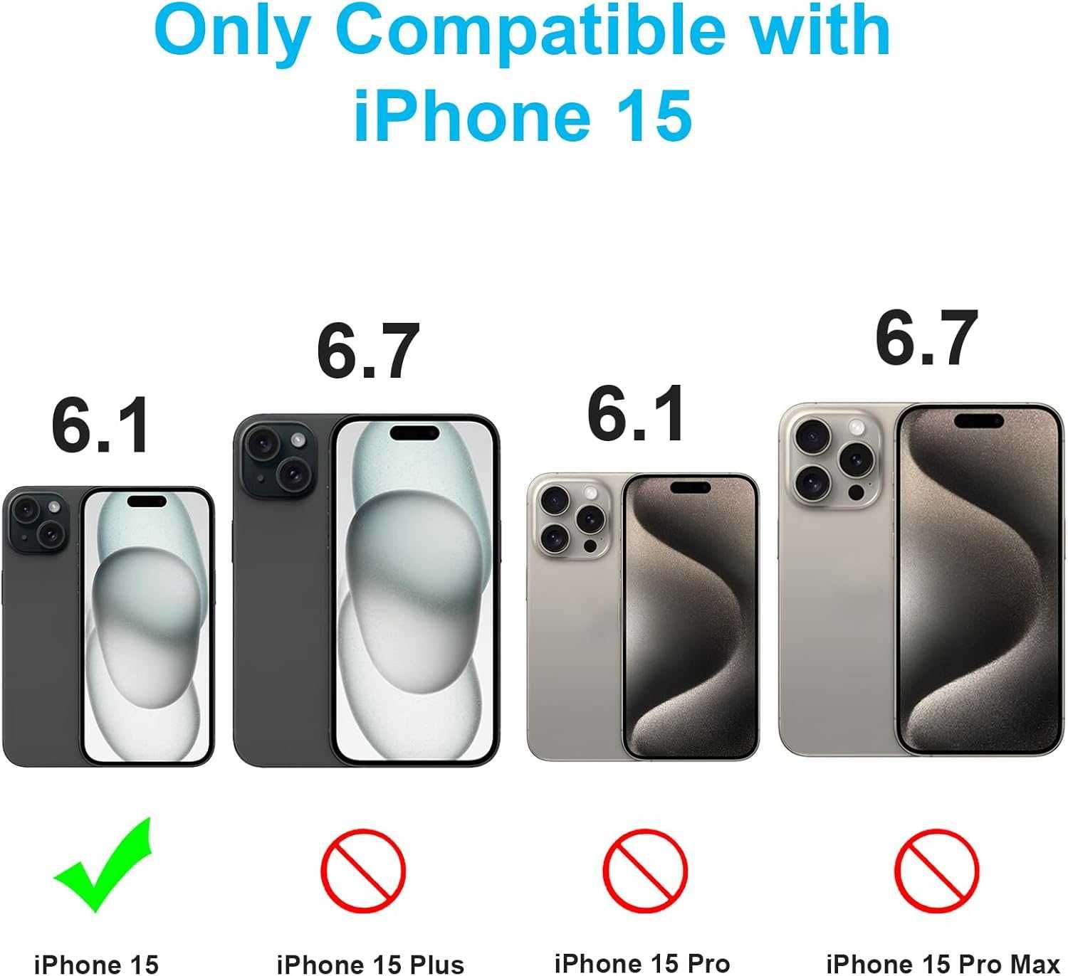 YISHDA калъф с батерия за iPhone 14/15 (6.1 инча), 7000mAh тънък