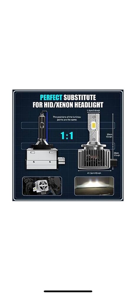 Becuri LED ~ D1s ~ D2s ~ D3s ~ D5s Plug&Play XENON—>LED