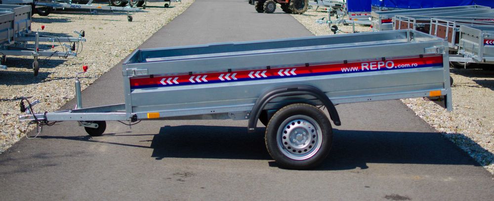 Remorca auto 750 kg cu 1 axa, Remorca Repo basculabila, ATV, UTV