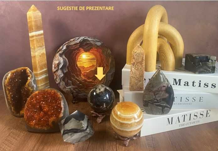 Cristale/Minerale - Agata Vulcanica - sfera piatra semipretioasa