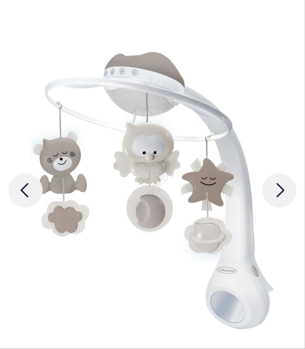 Infantino - Въртележка за бебешко креватче с мелодия 3 в 1