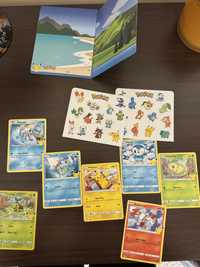 Set carti Pokemon + stickere + tabla joc