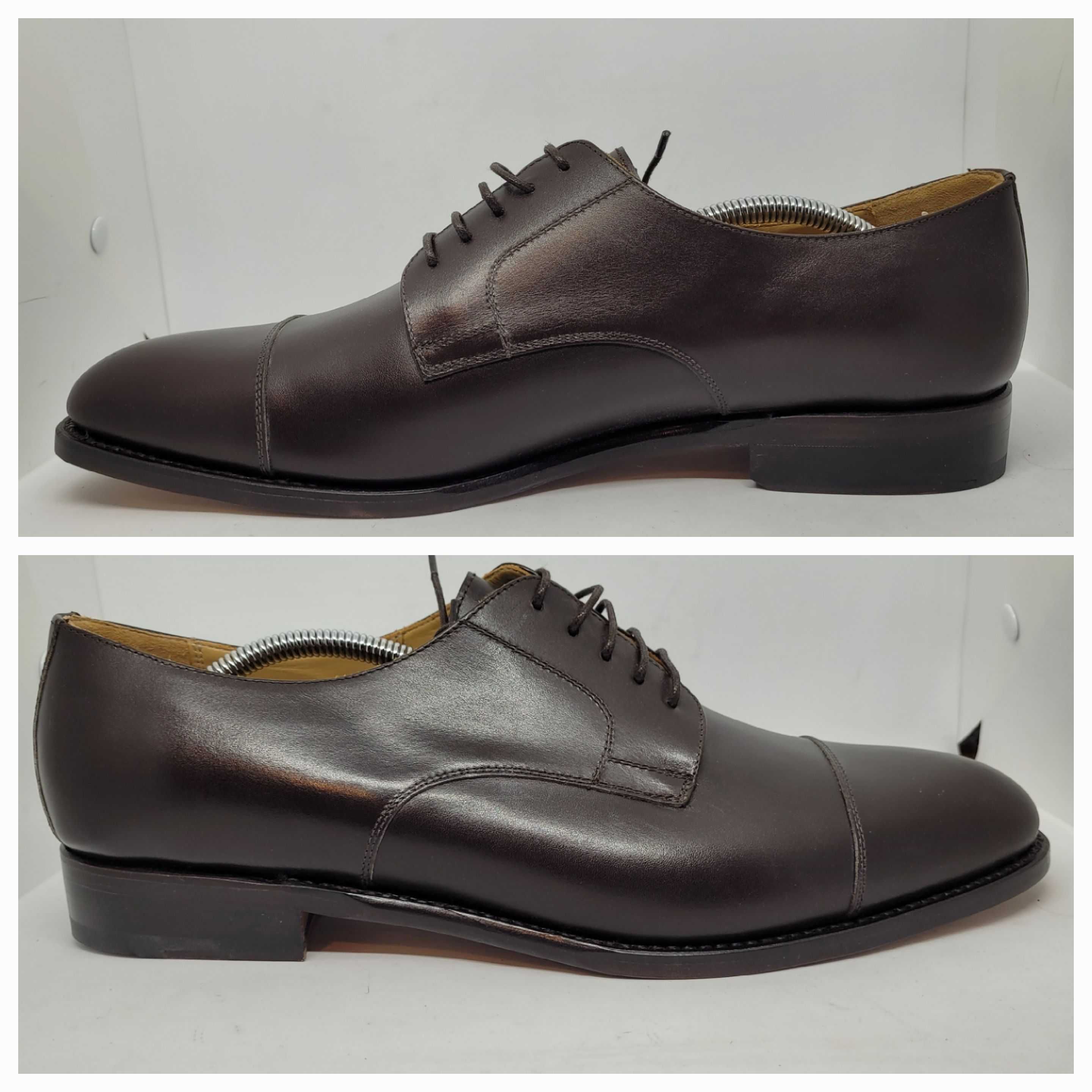 Shoepassion No.541 Cap Toe Derby Calf, Dark Brown, Wide Fit, EUR 45,5