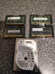 ОЗУ sodimm ddr2-6400-2Гб, ddr3(10600,12800)-4Гб, HDD-160