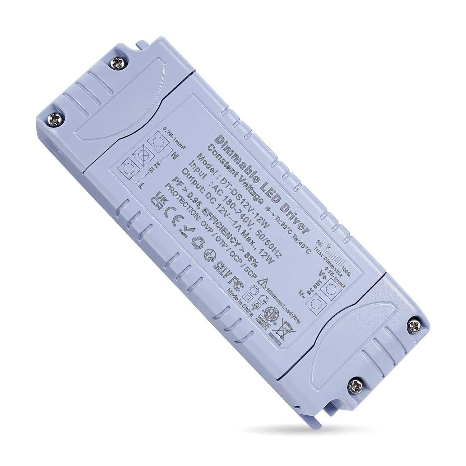 Transformator LED REYLAX Dimmabil Triac 12 V 12 W 1 A 230 V