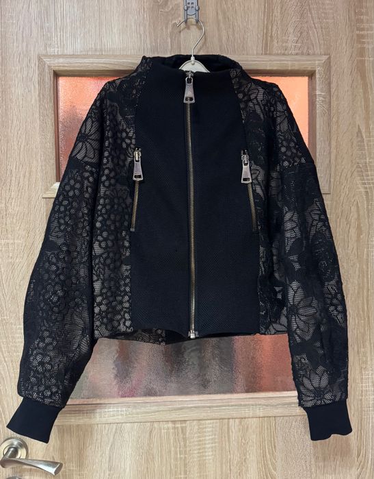 Черно дамско яке с дантела, Junona, 36 размер