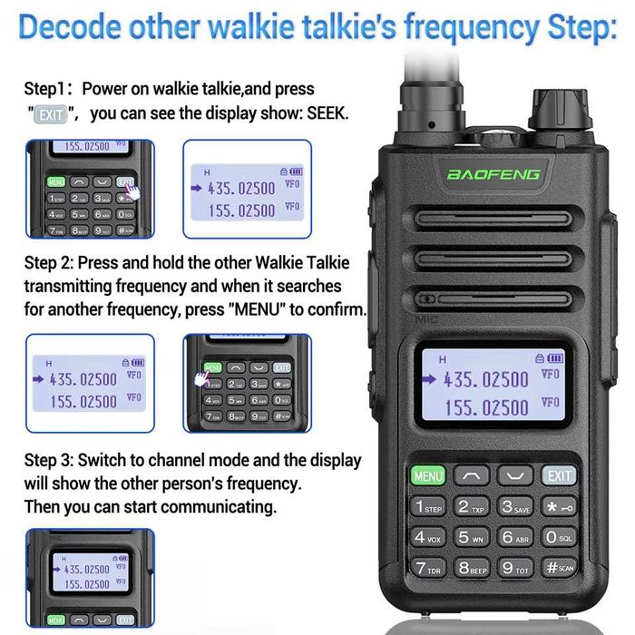 Statie Portabila Walkie Talkie Baofeng M-13 Pro Copiere Wireless Tip-C