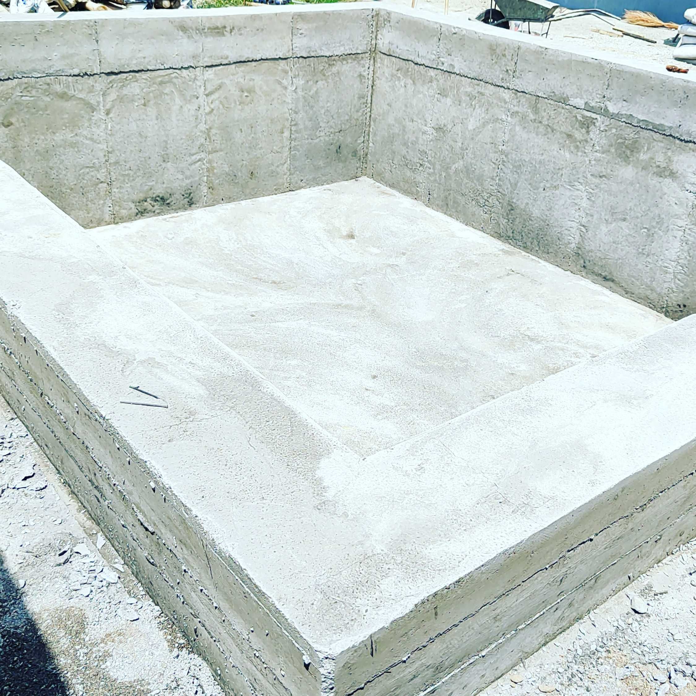 Beton ishlari basseyn, fundament,