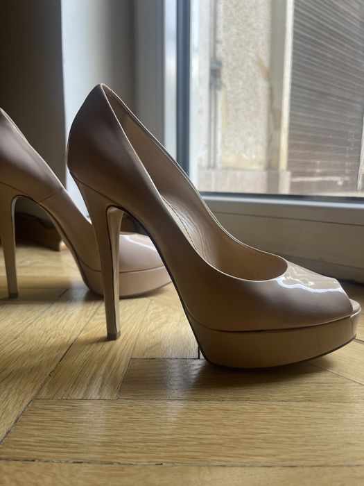 Pantofi nude musette toc 14 centimetri