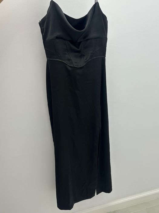 Rochie din satin cu corset Zara