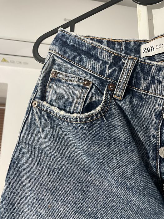 Blugi Zara Mom albaștri mărime 34 pana la glezna