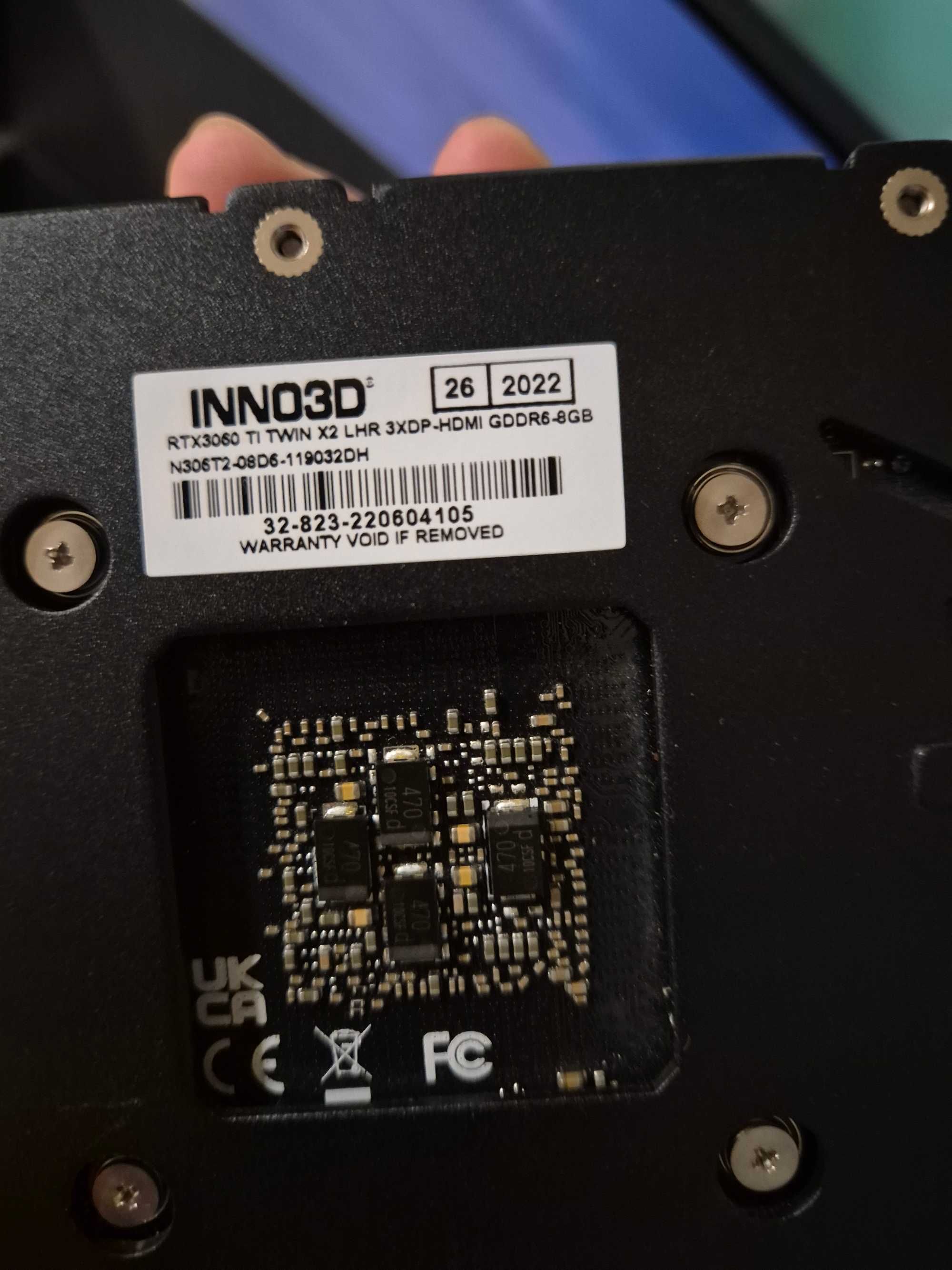 Inno3d RTX 3060 ti twin x2 lhr 8GB
