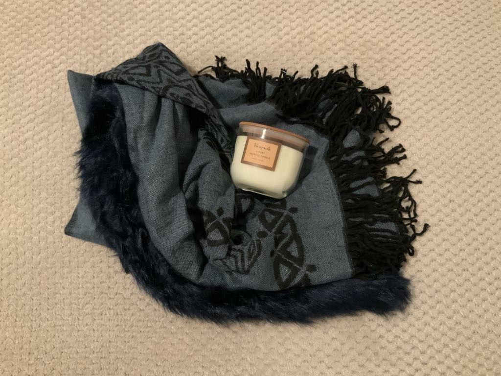 Poncho din Casmir bleumarin, Marime universala