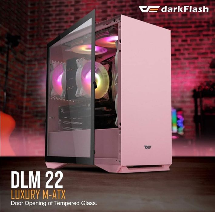 Carcasa Pc Calculator DarkFlash Dlm22 Pink