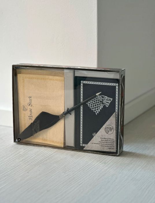 Set de papetărie pentru birou, cu pix | Game of Thrones: House Stark