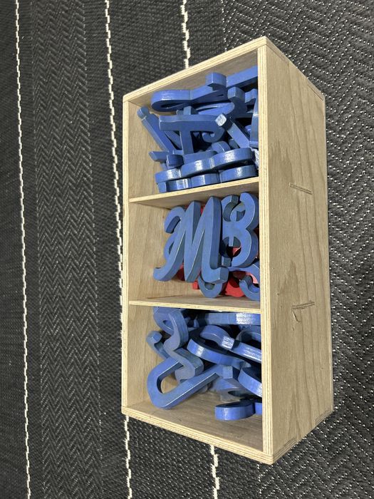 Litere de mana din lemn Montessori