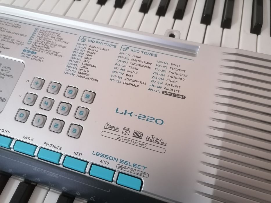 CASIO Lk-215 220 USB pian digital orga clape iluminate microfon