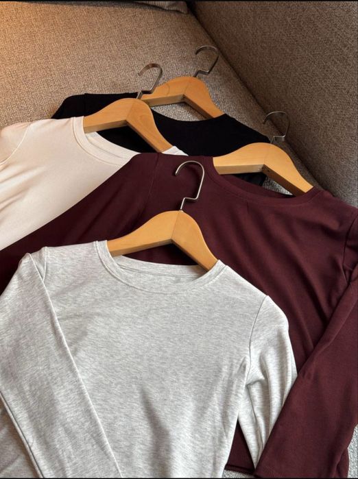 Лонгслив. Цвета: черный, бордовый,серый, белый! 100%хлопок!