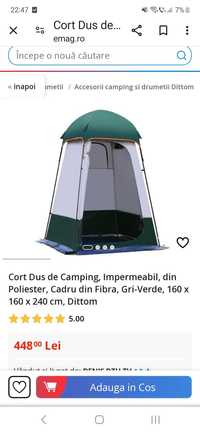 Cort camping dus/wc