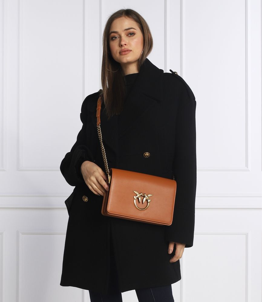 PINKO оригинална чанта от естествена кожа с кутия