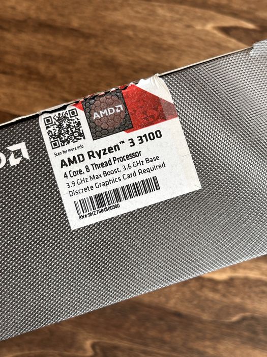 Процесор Ryzen 3 (AM4, 3100, 4 Core, 3.6 Ghz)