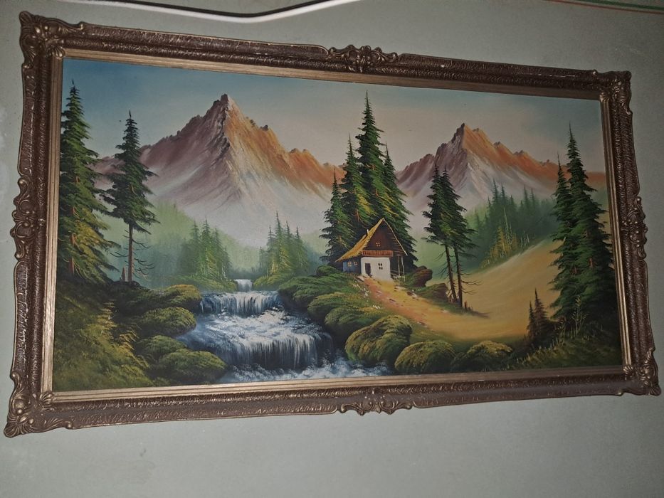 Vand tablou pictat pe panza