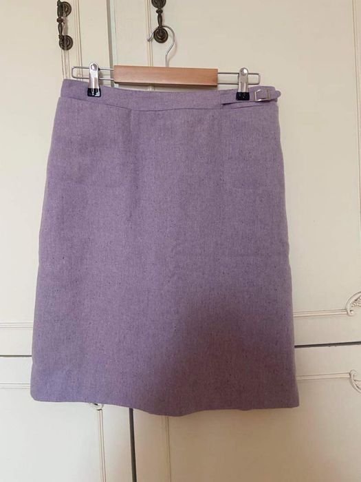 Лилава вълнена пола Ann Taylor LOFT