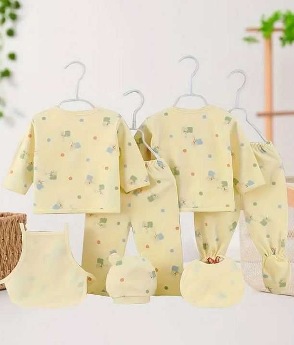 Haine pentru nou-nascuți, 0-3 luni, set 7 piese, bumbac 100%