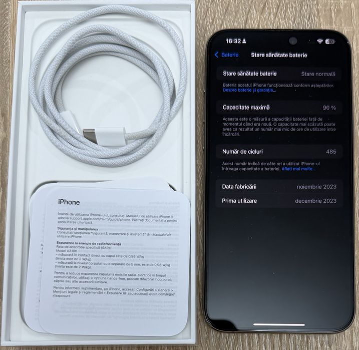 iPhone 15 Pro Max, Natural Titanium, 256 Gb