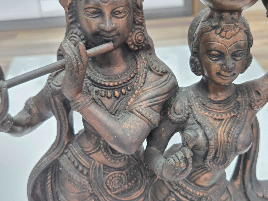 Statuie vintage asiatica Krishna si Radha
